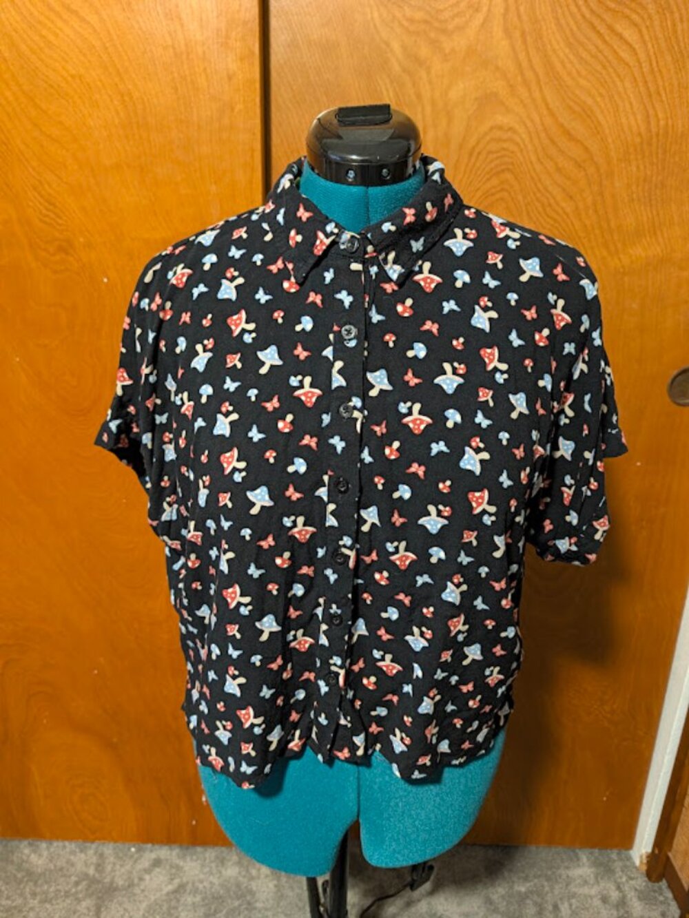 Butterfly Mushroom Button Up